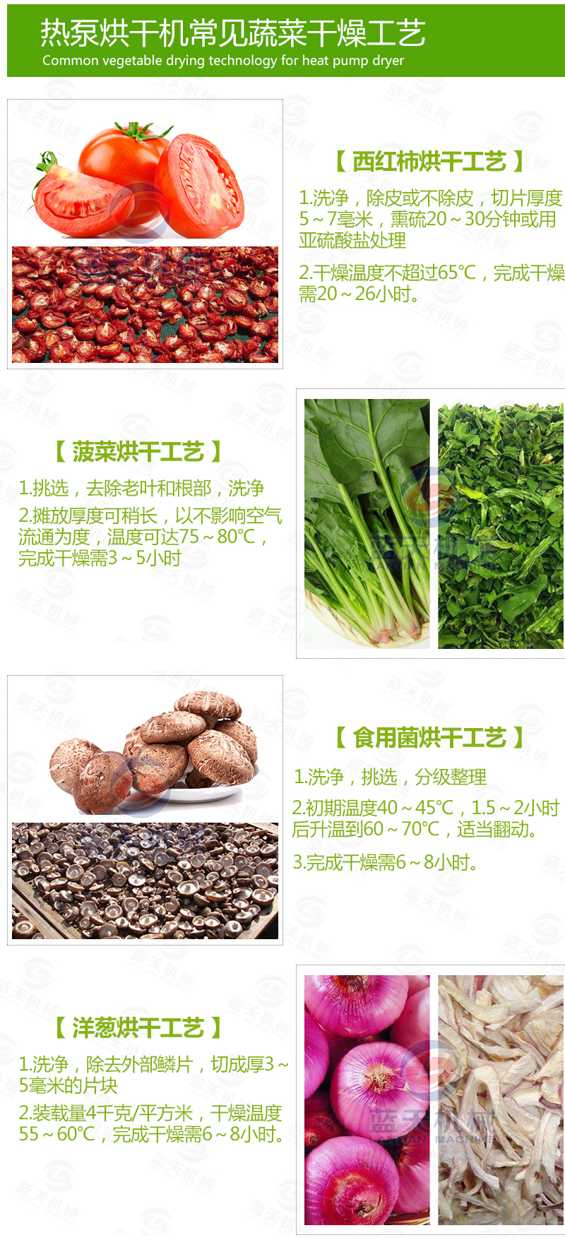 黃花菜烘干機(jī)常見烘干工藝